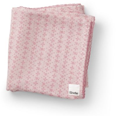 Couverture en mousseline de bambou Embroidery Anglaise Pink