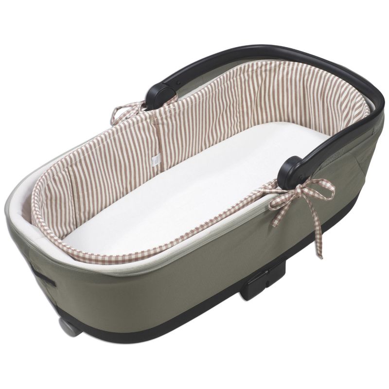 Housse de nacelle avec tiges et drap housse pour nacelle Rayures Moka Walking Mum Produit 7