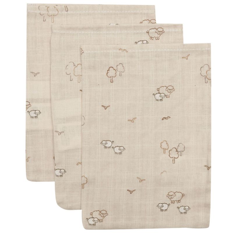 Lot de 3 gants de toilette Woolly Jollein Produit 1