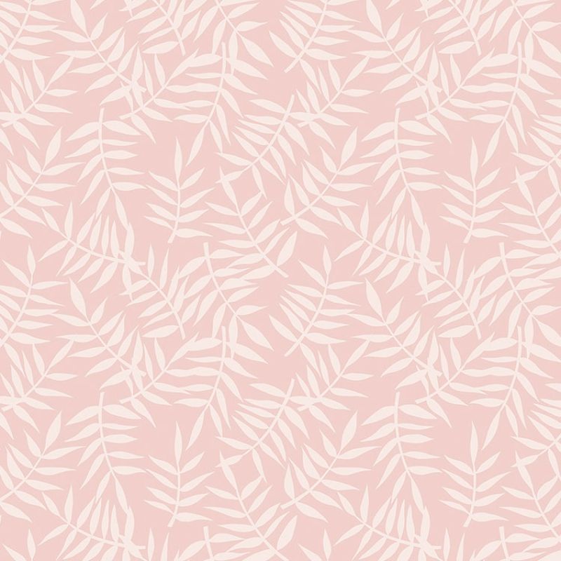 Papier peint motif feuillage rose (10 m) Lilipinso