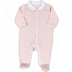 Pyjama en velours rose Sophie la girafe (3 mois) - Trois Kilos Sept