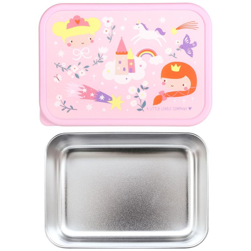 Lunch box en acier inoxydable Princesses A Little Lovely Company Produit ouvert 4