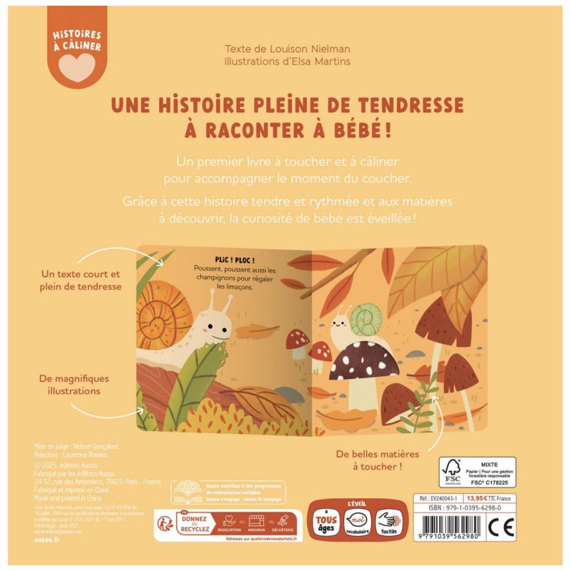 Livre Histoires à câliner Au cœur de la forêt Auzou Editions Produit 4