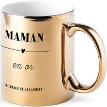 Mug métallisé doré Maman en or  par Signature Label Tour