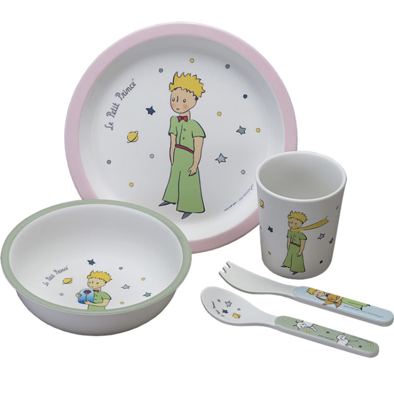 Coffret repas Le Petit Prince rose (5 pièces) Petit Jour Paris