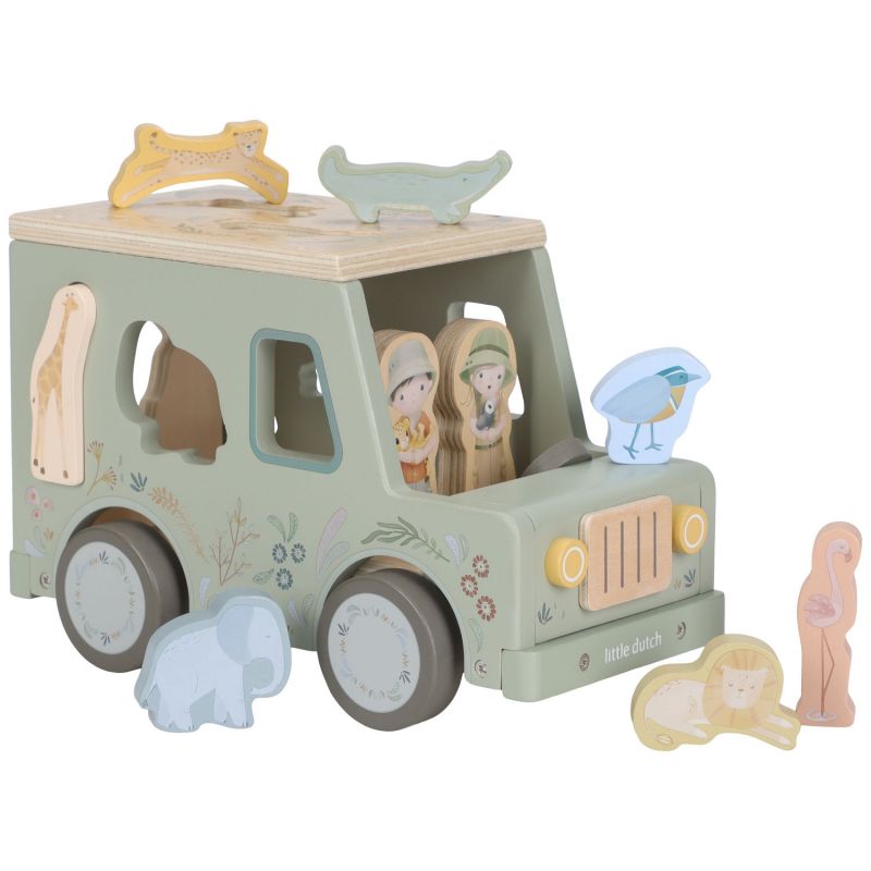 Boîte à formes Voiture de Safari en bois Safari Friends Little Dutch Produit 2