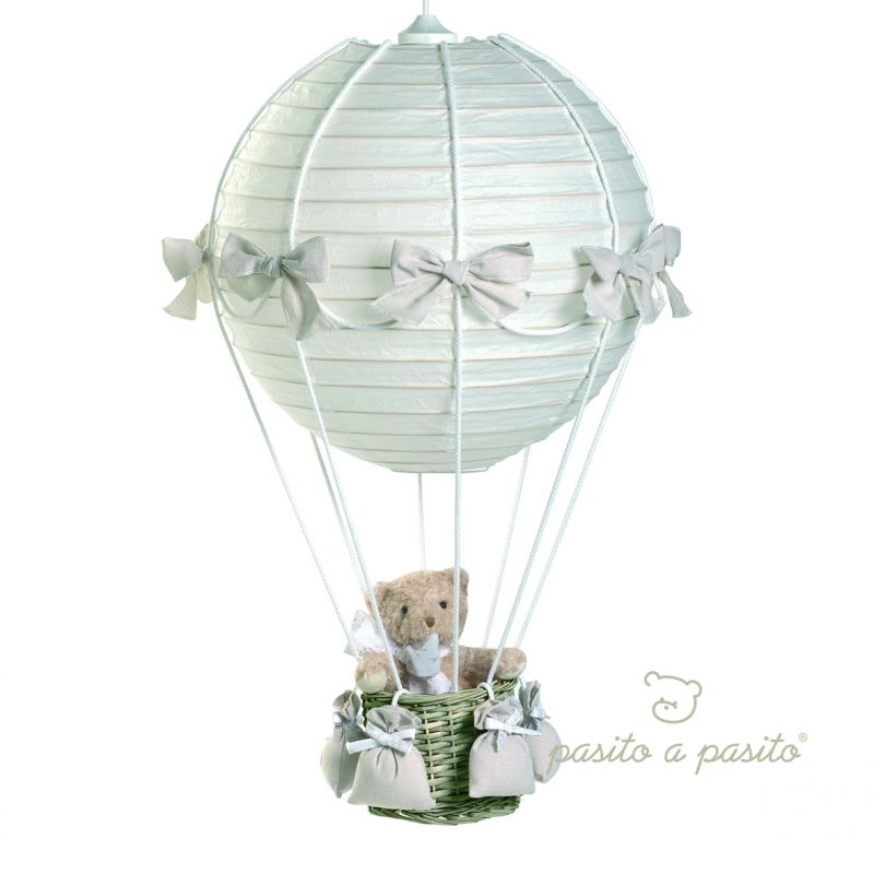 Lampe montgolfière ours beige Pasito a pasito