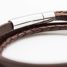 Bracelet double tour Le Mix marron (acier)