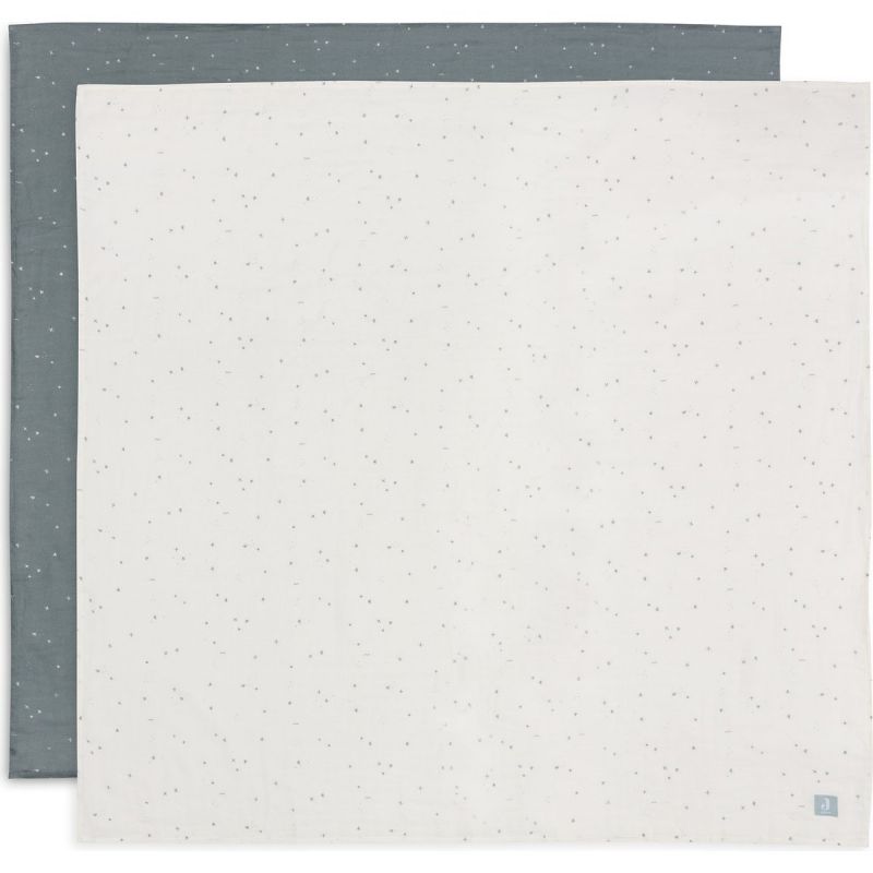 Lot de 2 maxi-langes en coton Twinkling Sea Green (115 x 115 cm) Jollein Produit 1 grande taille