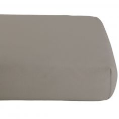 Drap housse en coton bio Gris tourterelle (45 x 90 cm) - Kadolis