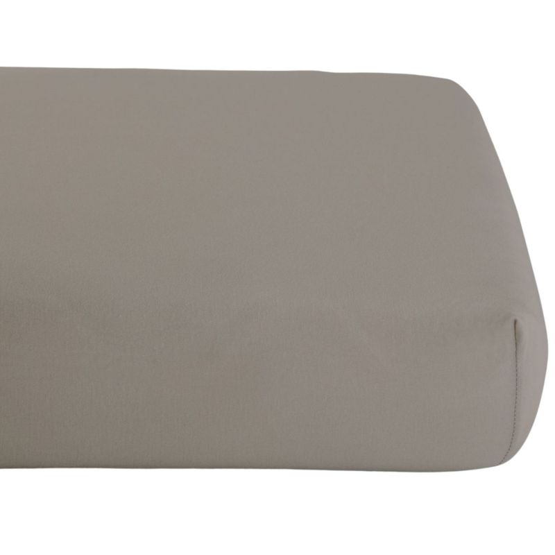 Drap housse en coton bio Gris tourterelle (45 x 90 cm) Kadolis Produit 1