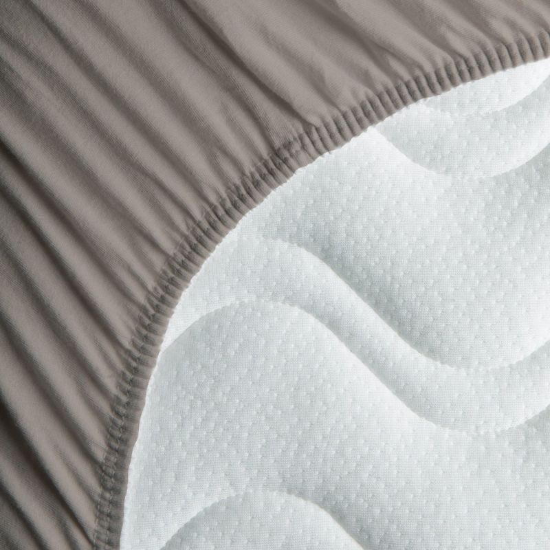 Drap housse en coton bio Gris tourterelle (45 x 90 cm) Kadolis Produit 3