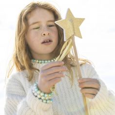 Baguette magique à paillettes Dorée