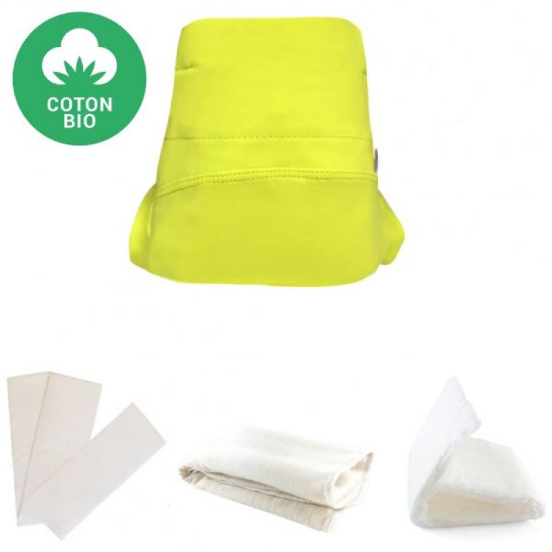 Kit couche en coton bio Green Banana 4 pièces (Taille S) Hamac Paris