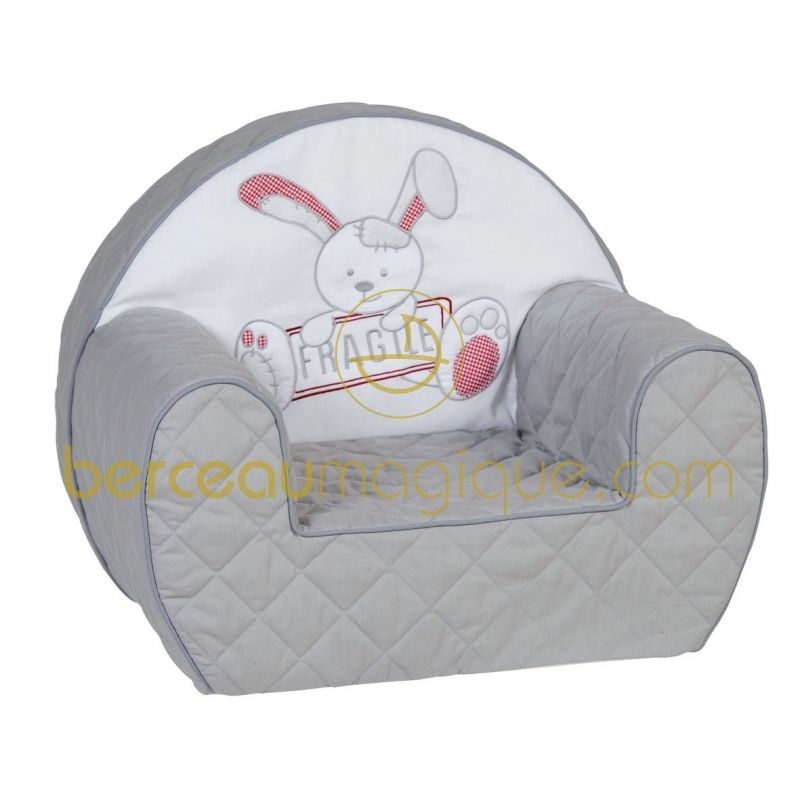 Fauteuil club déhoussable Lapin Fragile Candide