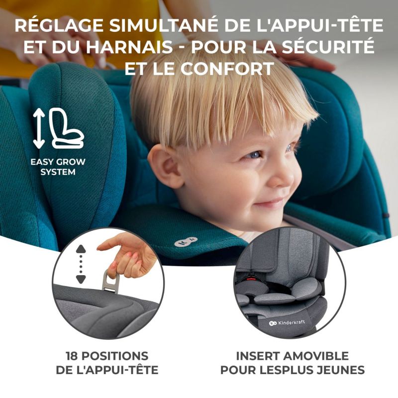 Siège auto Oneto 3 i-Size Cool Grey (groupe 1-2-3) Kinderkraft Produit 4
