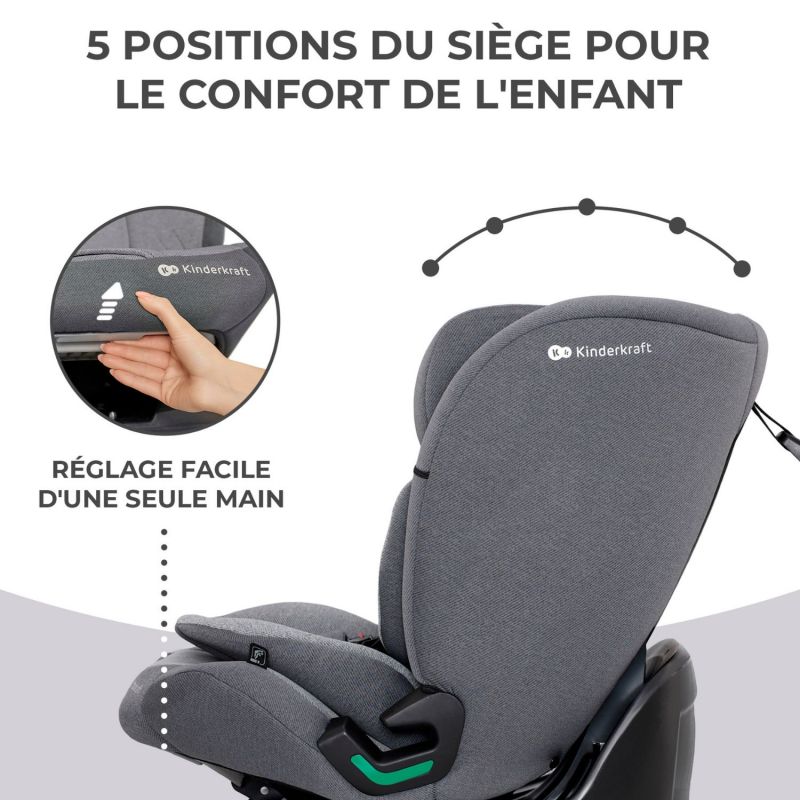 Siège auto Oneto 3 i-Size Cool Grey (groupe 1-2-3) Kinderkraft Produit 5
