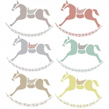 Sticker petits chevaux de bois  par AFKliving