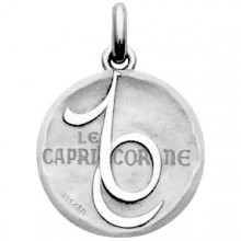 Médaille symbole Capricorne (or blanc 750°)  par Becker