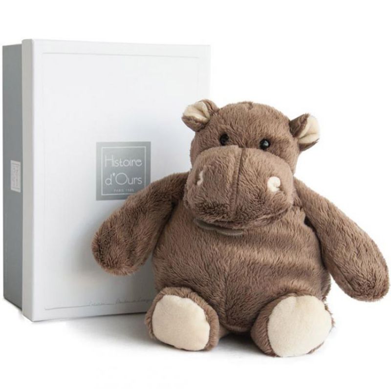 Coffret peluche hippopotame marron (23 cm) Histoire d'Ours