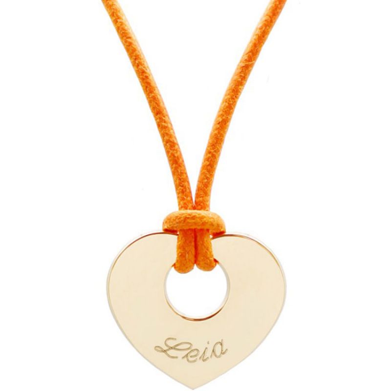 Pendentif sur cordon Princesse (plaqué or jaune) Petits trésors