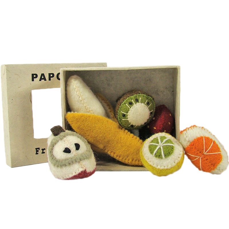 Set de 6 minis fruits en feutrine Papoose