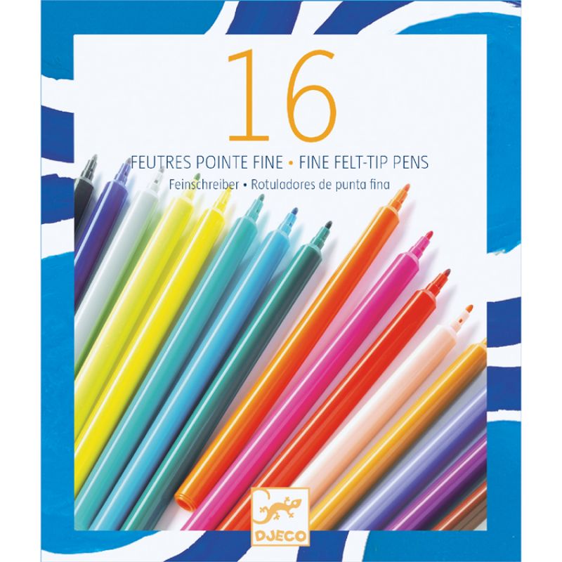 16 feutres pointe fine Djeco