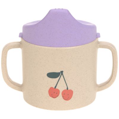 Tasse d´apprentissage en polypropylène et cellulose Happy Fruits cerise Lässig 