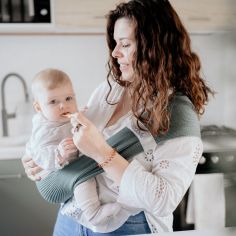 Echarpe de portage d'appoint Hop'la menthe (taille M 38-40)