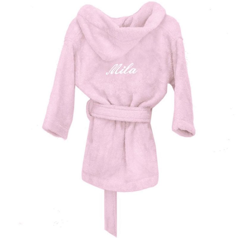 Peignoir rose personnalisable (2 ans) ANVIE