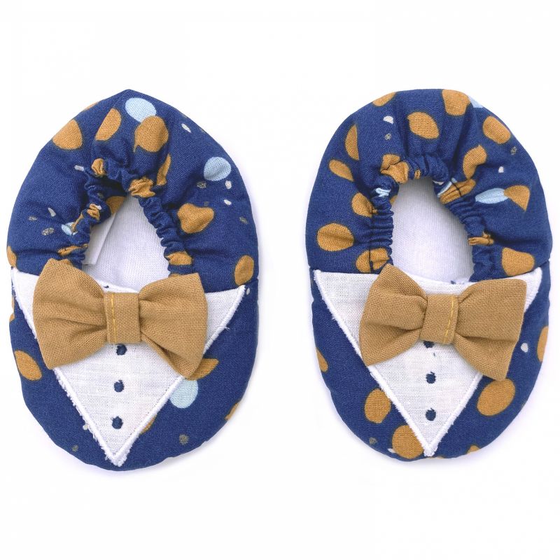 Chaussons de naissance smoking indigo Stardust (0-6 mois) BB & Co
