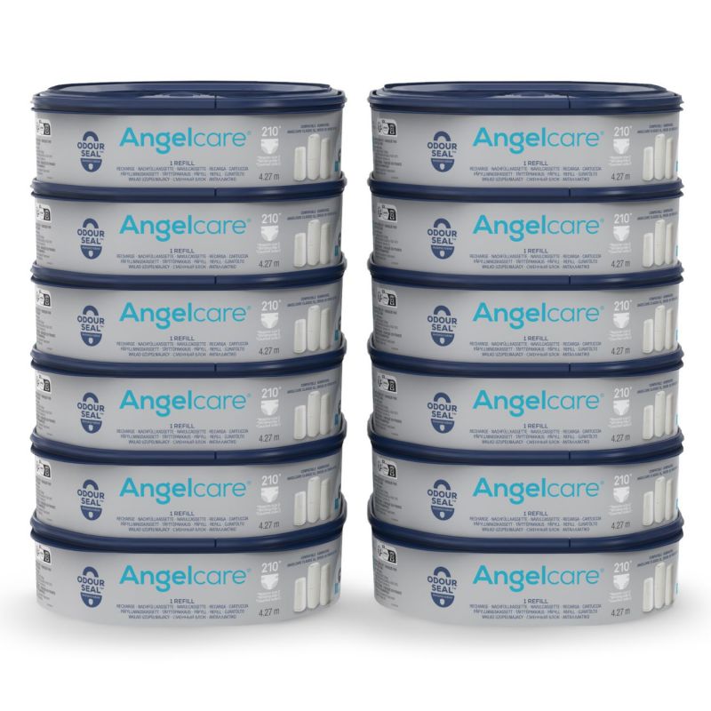 Pack de 12 recharges octogonales pour poubelle à couches Dress Up Angelcare Produit 1