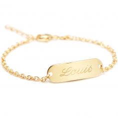 Gourmette chaîne enfant personnalisée (plaqué or 18 carats) - Petits trésors