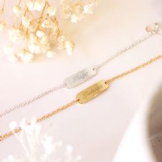 Gourmette chaîne enfant personnalisée (plaqué or 18 carats)