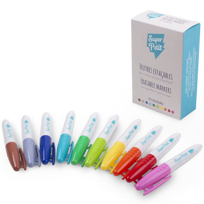 Feutres effaçables pour support silicone (10 pièces) Super Petit