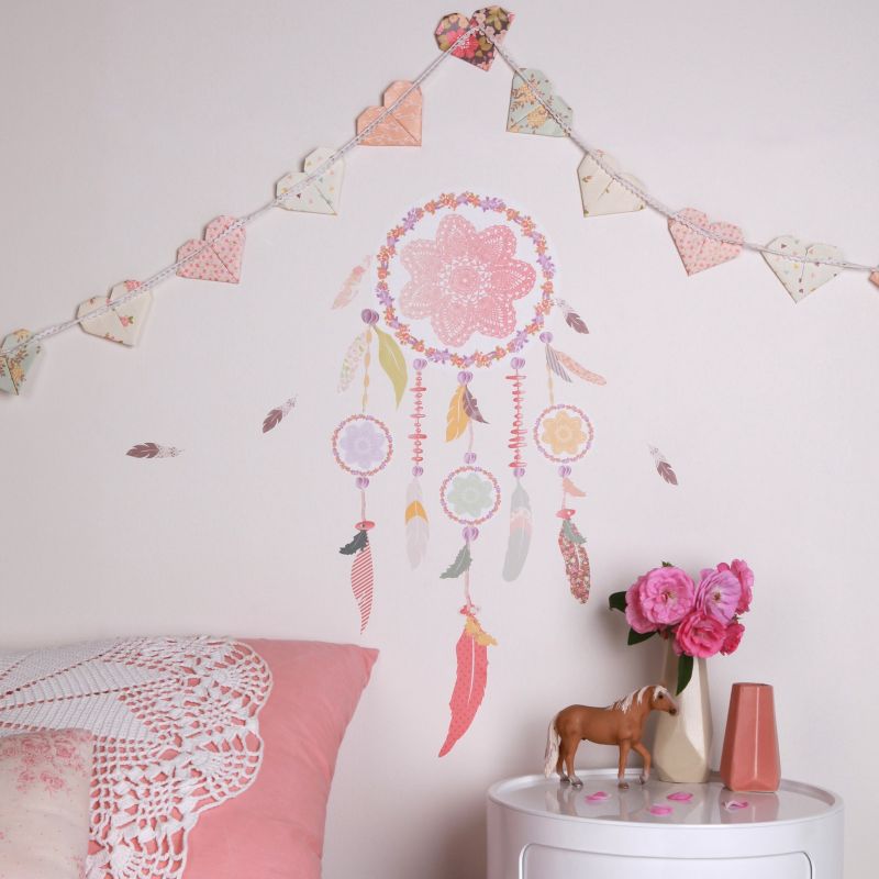 Stickers attrape rêves rose (petit modèle) Love Maé