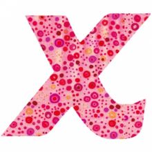 Lettre adhésive X My ABC pink by Anne Cresci  par Lilipinso