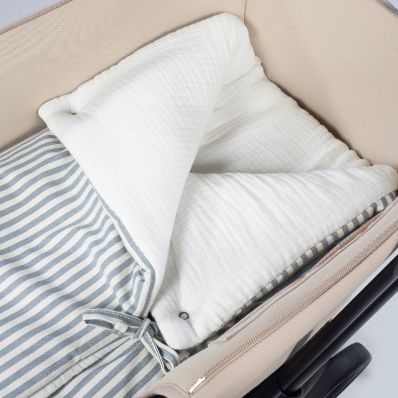 Nid d'ange et couverture Praliné Rayures Matcha TOG 2,5 Walking Mum Ambiance 2