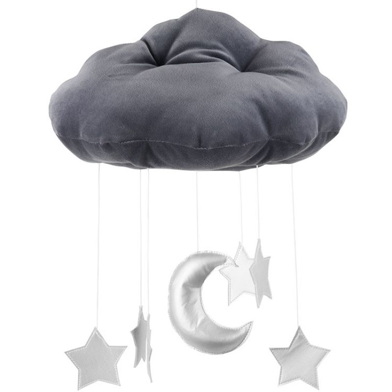 Mobile nuage gris graphite Cotton&Sweets