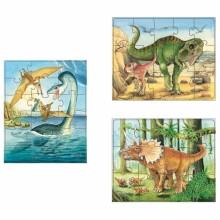 Set puzzle Mes 3 puzzles Dinosaures (45 pièces)  par Haba