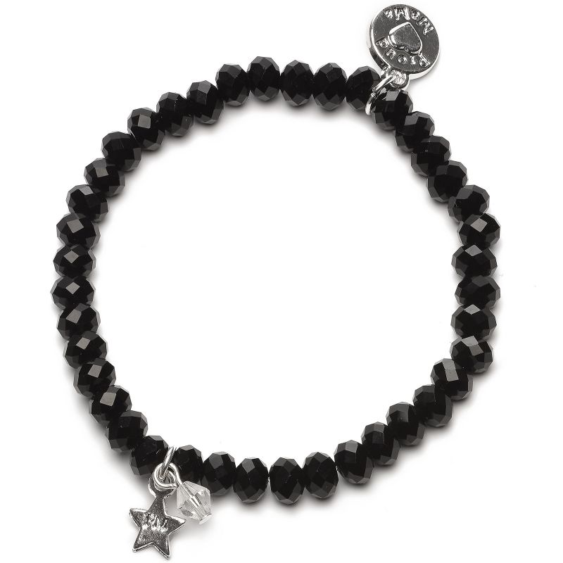Bracelet Charm perles noires charm étoile Proud MaMa