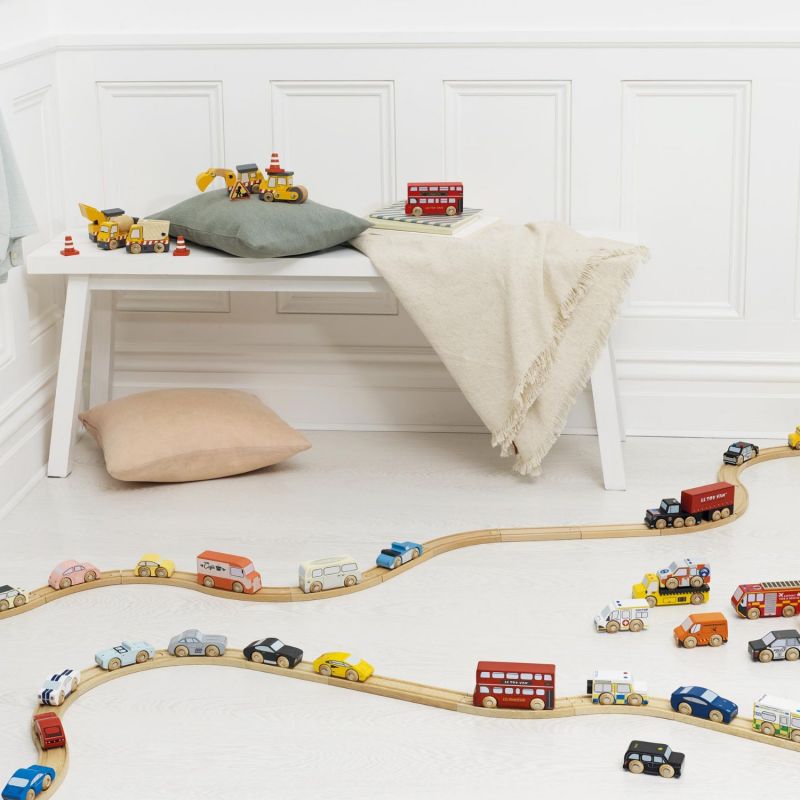 Set de 7 véhicules et hélicoptère de sauvetage en bois FSC Le Toy Van Ambiance 8
