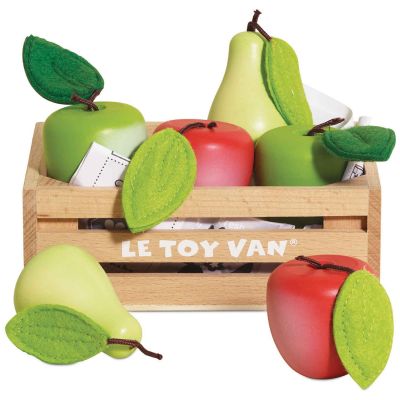 Cagette de pommes et poires du marché en bois FSC
