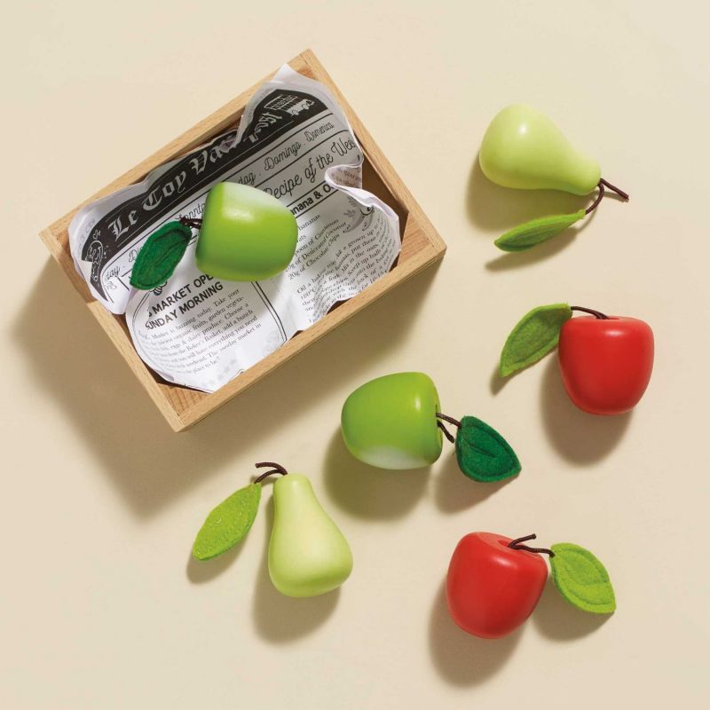 Cagette de pommes et poires du marché en bois FSC Le Toy Van Ambiance 2