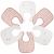 Variation Blanc, rose du produit Lot de 6 bavoirs premier âge Fleurs Roses de la marque Trois Kilos Sept