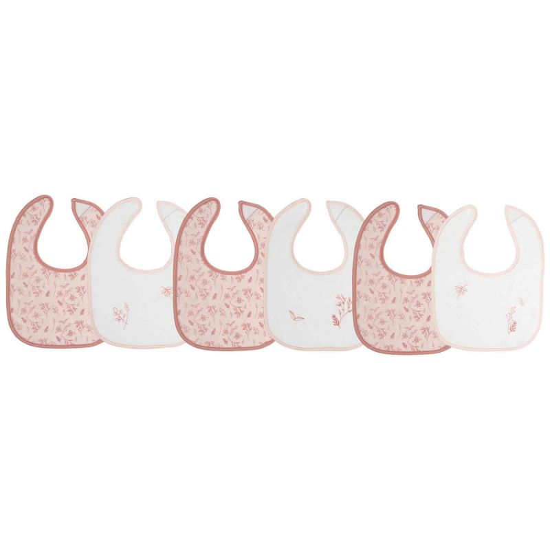Lot de 6 bavoirs premier âge Fleurs Roses Trois Kilos Sept Produit 5