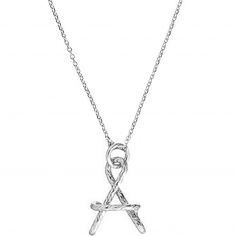 Collier chaîne Grande initiale argent (personnalisable) - Padam Padam