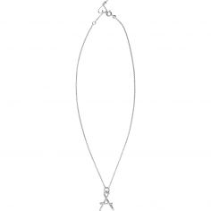 Collier chaîne Grande initiale argent (personnalisable)
