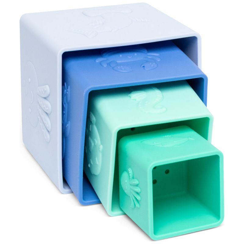 Cubes gigognes et à empiler vert et bleu Little L Produit 3