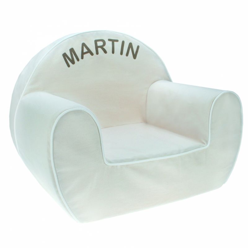 Fauteuil club personnalisable naturel Candide